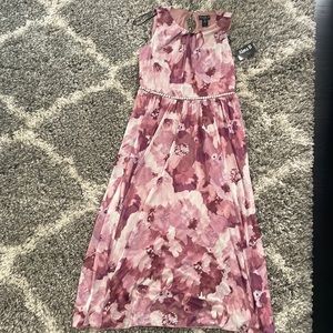 Alexa B Nites pink floral maxi dress